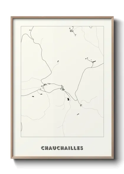 Une affiche de carte sur Chauchailles