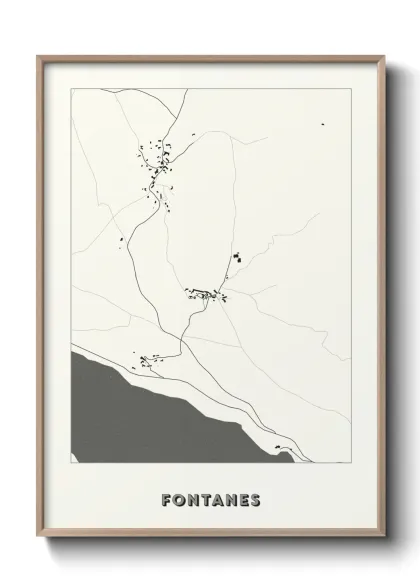 Une affiche de carte sur Fontanes