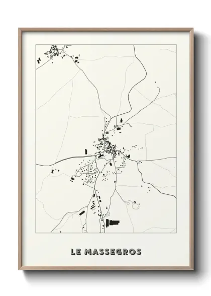 Une affiche de carte sur Le Massegros