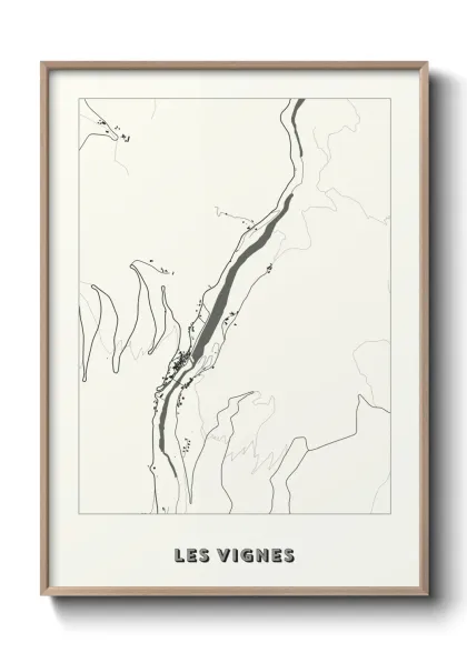 Une affiche de carte sur Les Vignes