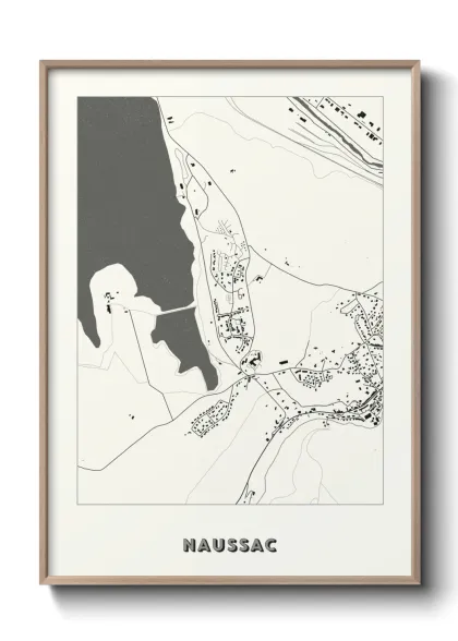 Une affiche de carte sur Naussac