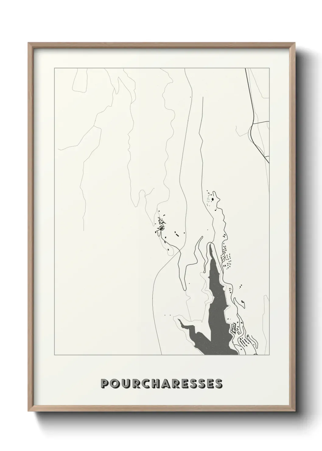 Un poster carte Pourcharesses