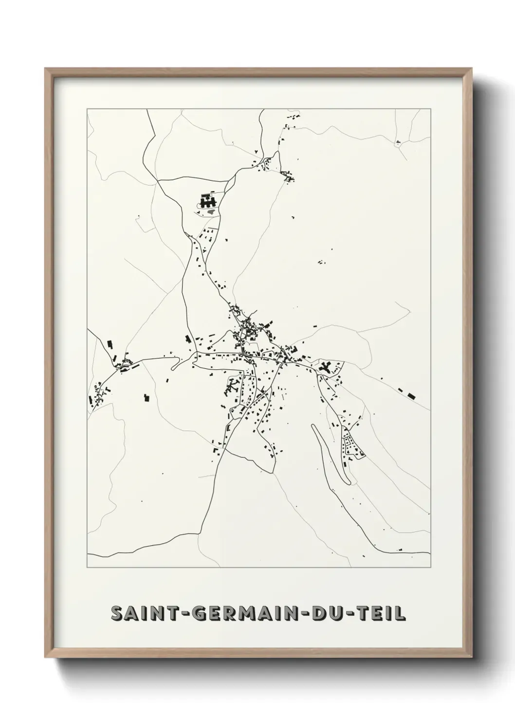 Un poster carte Saint-Germain-du-Teil