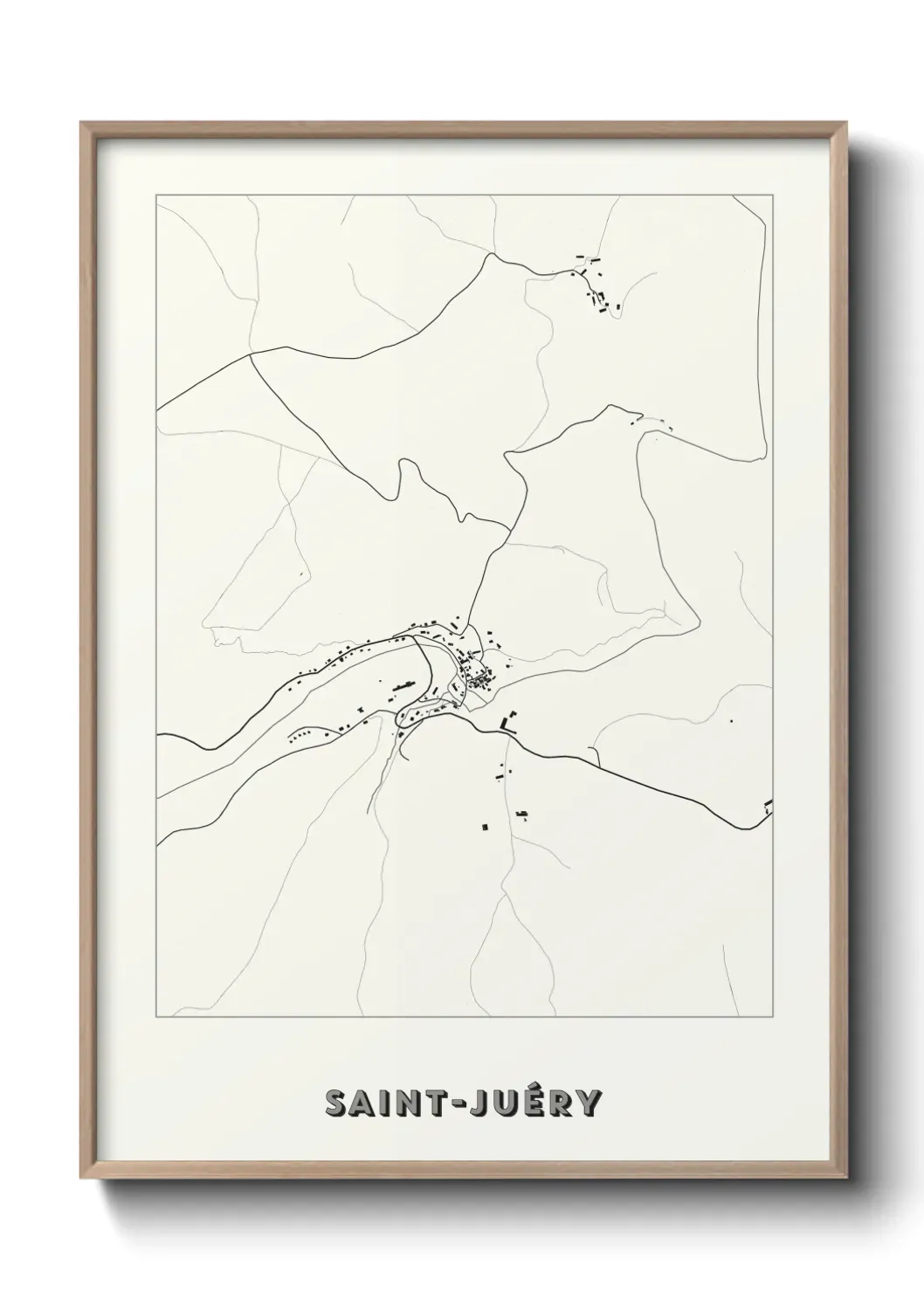 Un poster carte Saint-Juéry