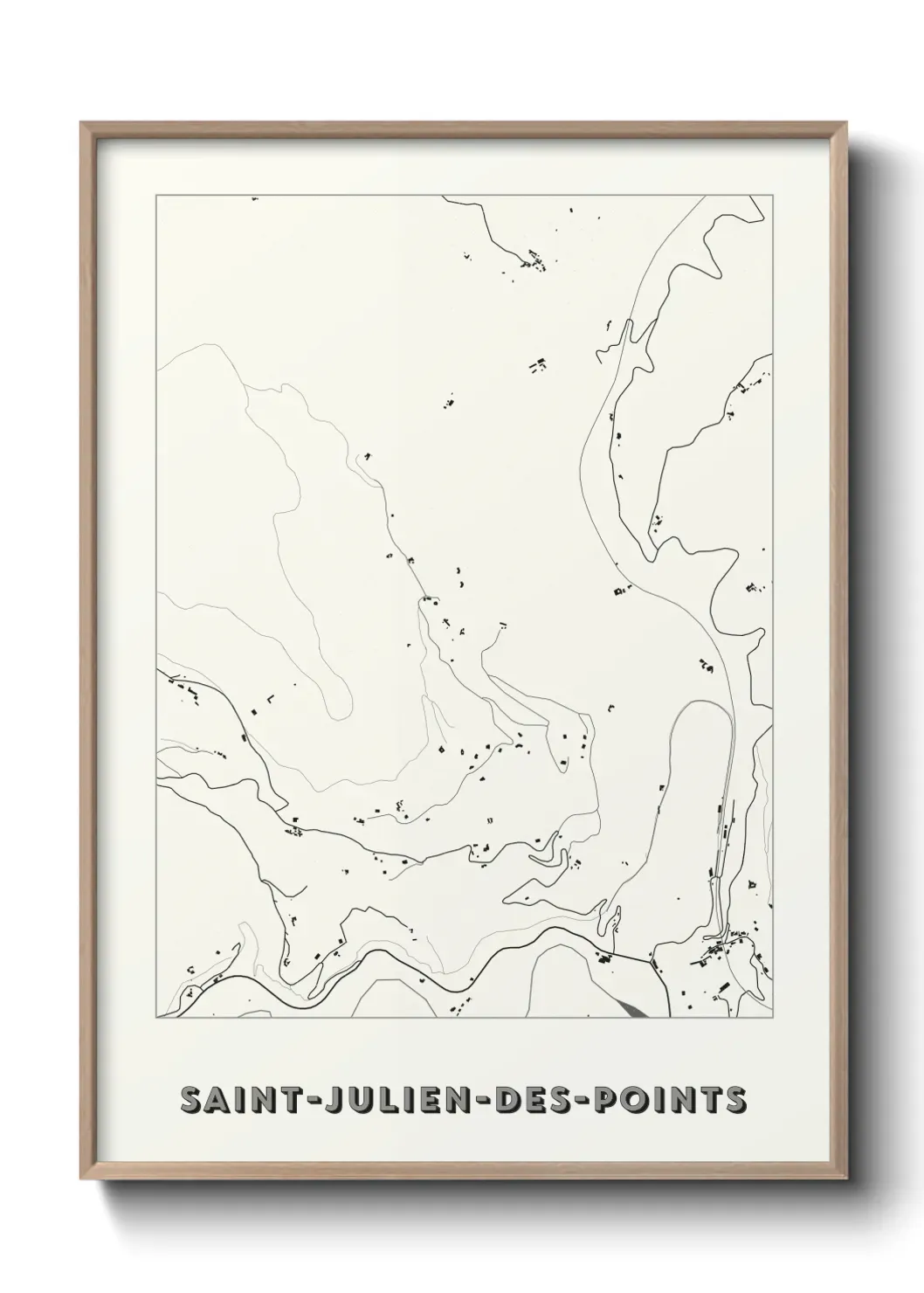 Un poster carte Saint-Julien-des-Points