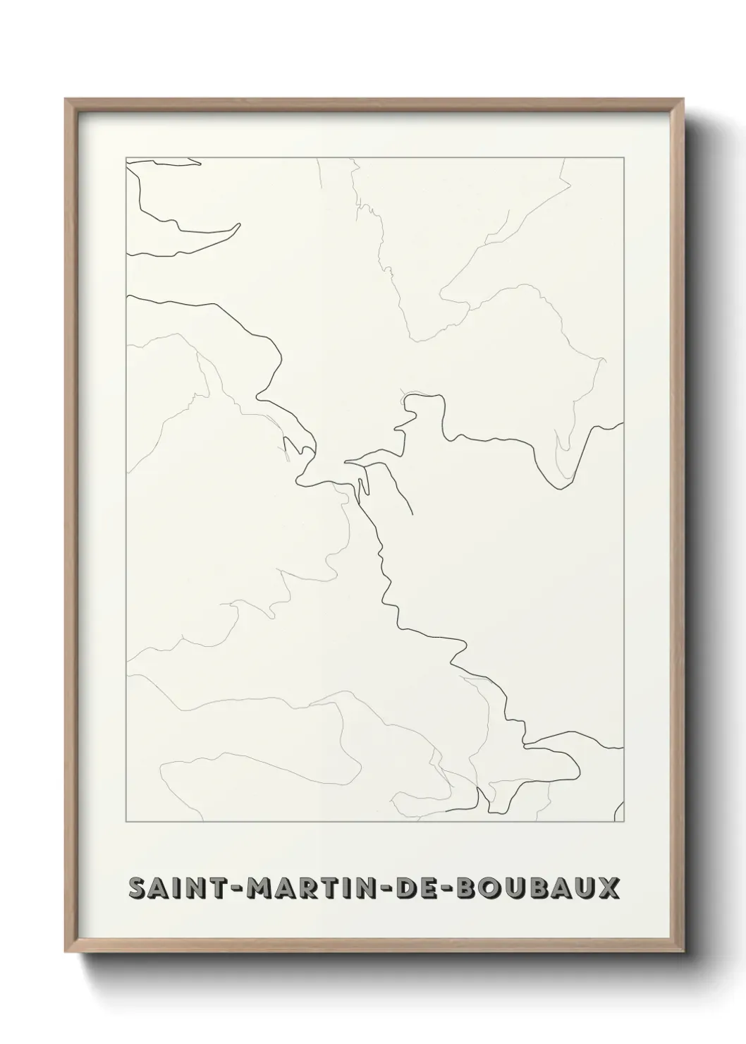Un poster carte Saint-Martin-de-Boubaux