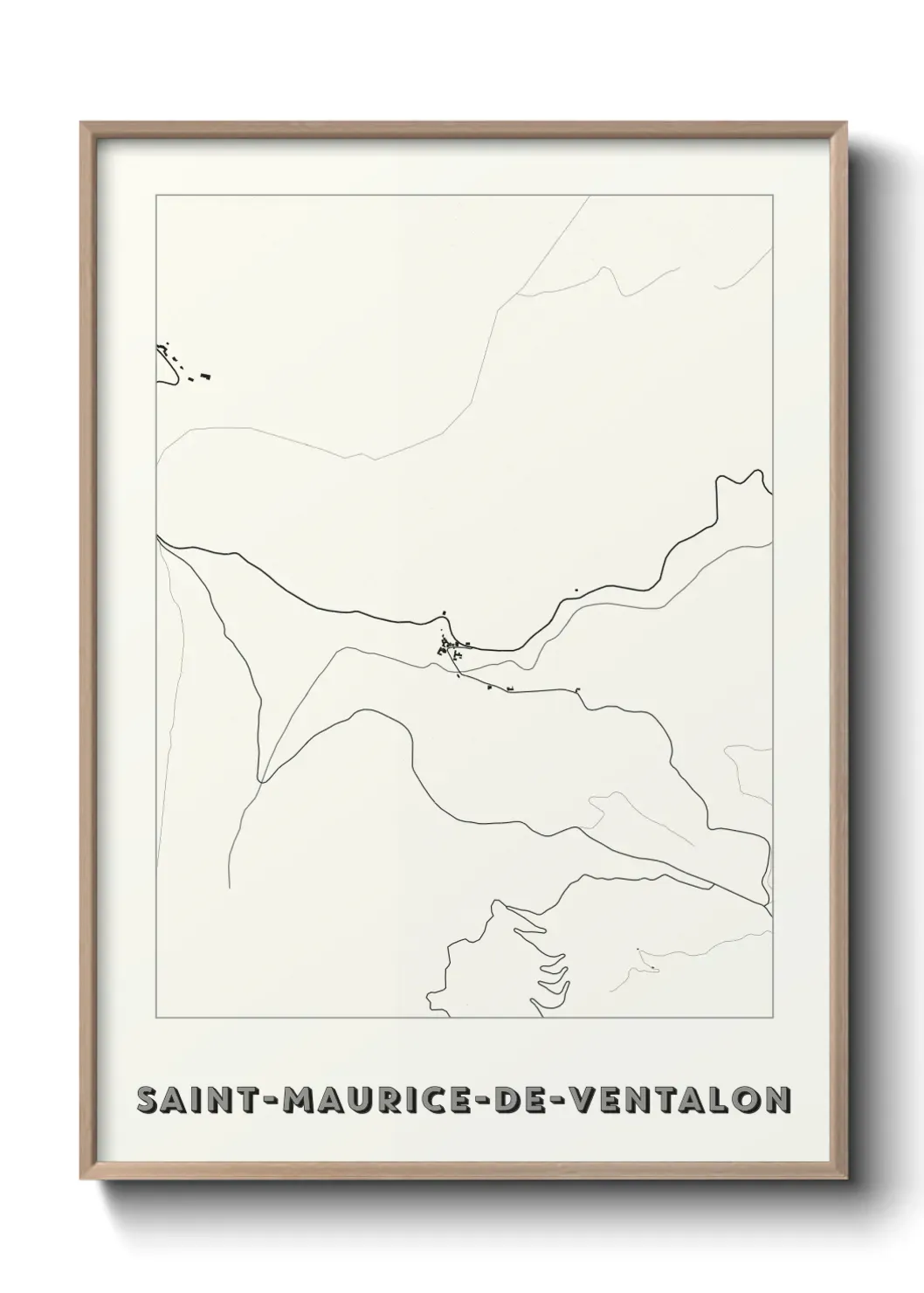 Un poster carte Saint-Maurice-de-Ventalon
