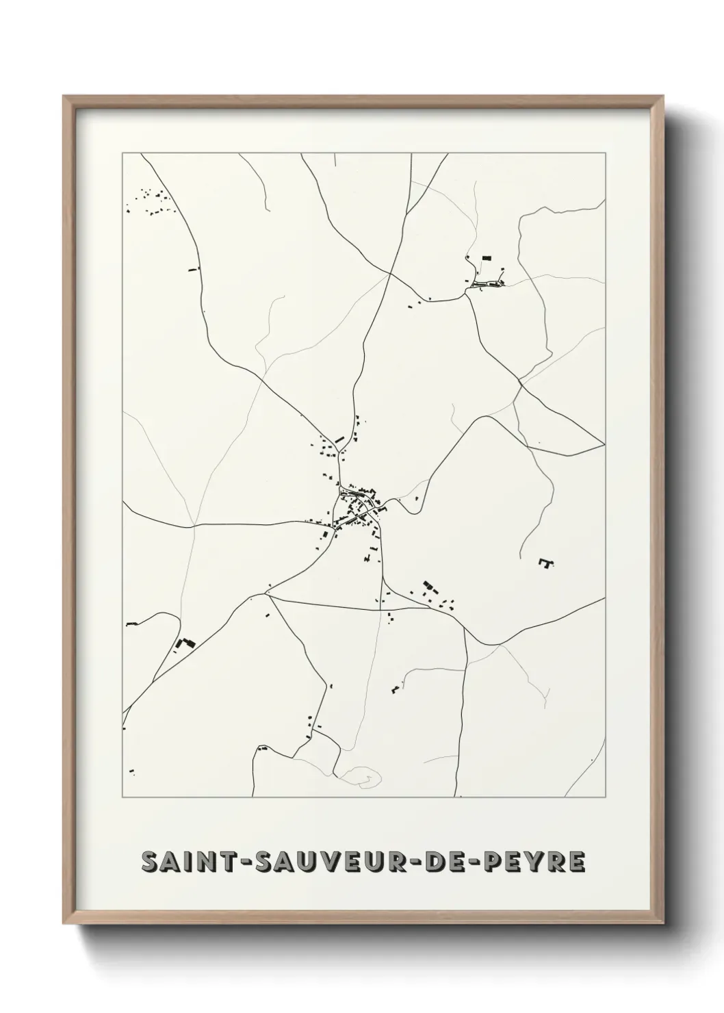Un poster carte Saint-Sauveur-de-Peyre