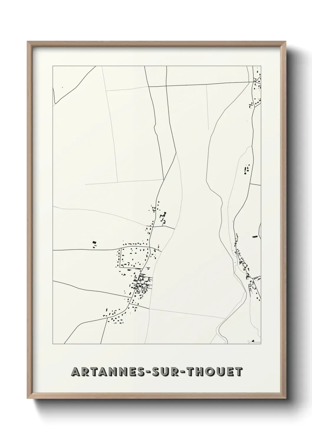 Un poster carte Artannes-sur-Thouet
