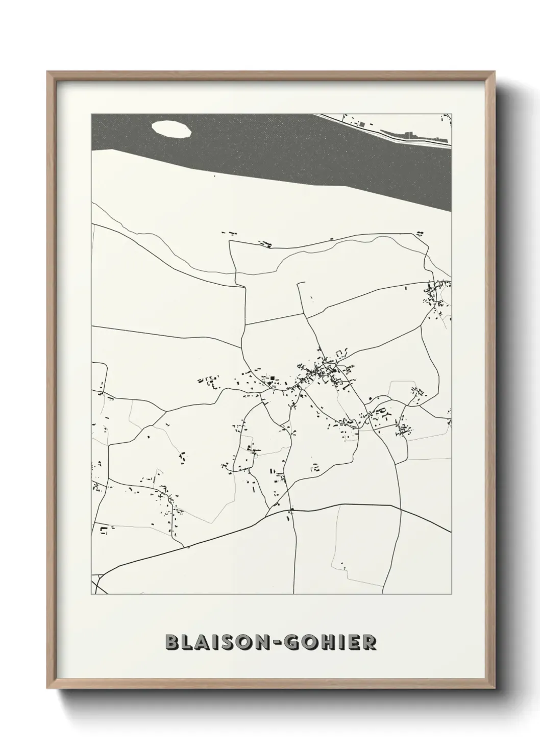 Un poster carte Blaison-Gohier