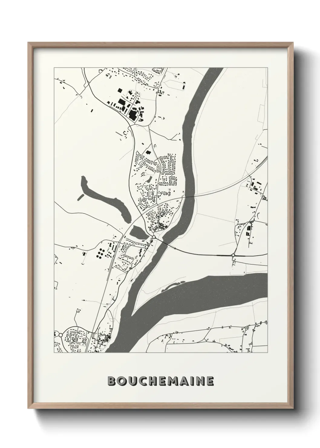 Un poster carte Bouchemaine