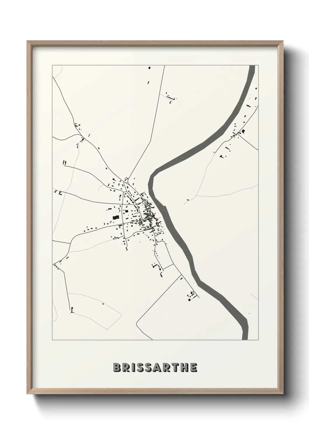 Un poster carte Brissarthe