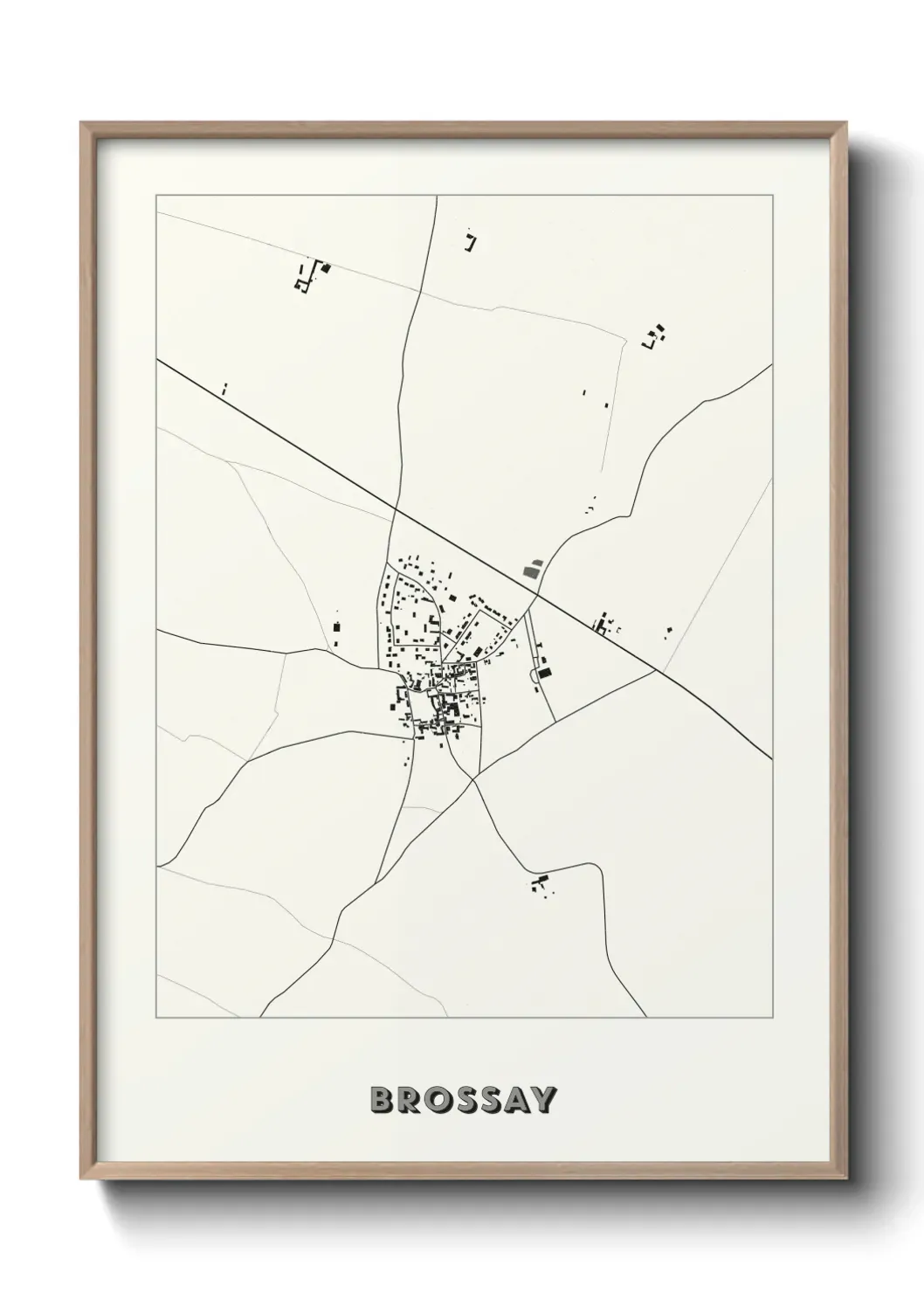 Un poster carte Brossay