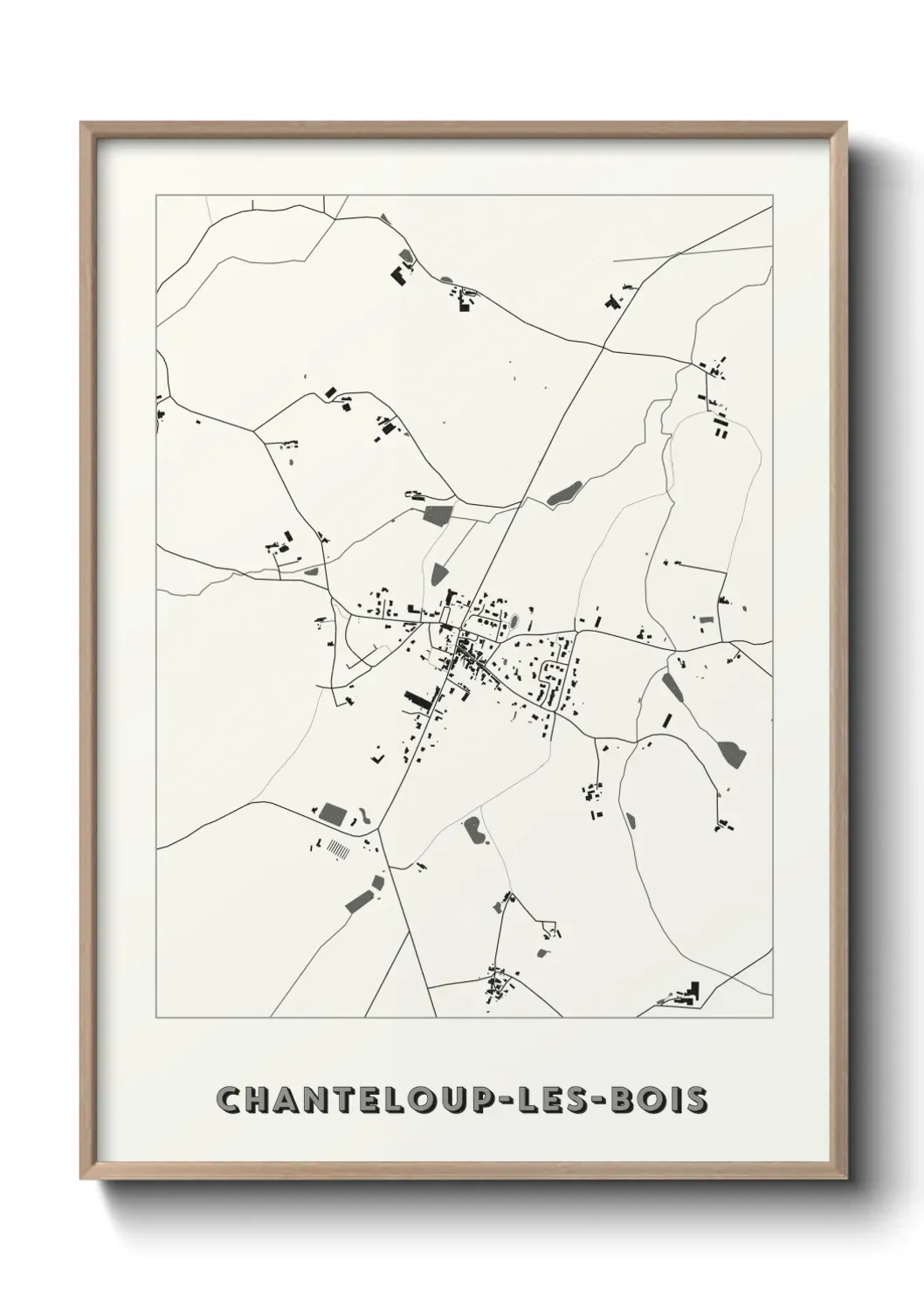 Un poster carte Chanteloup-les-Bois