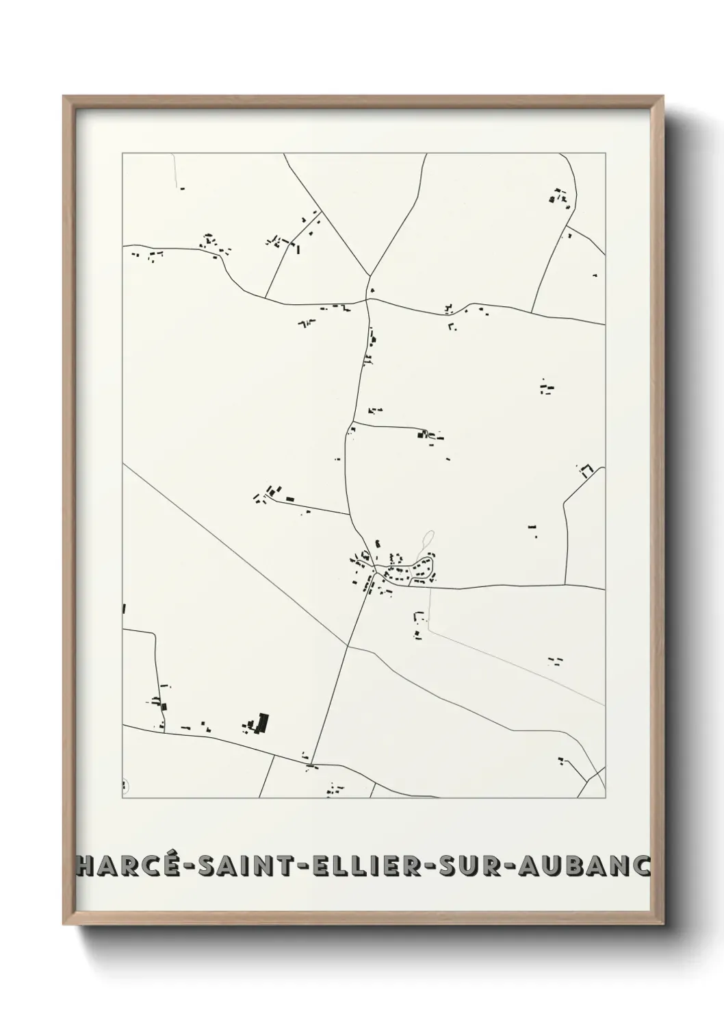 Un poster carte Charcé-Saint-Ellier-sur-Aubance