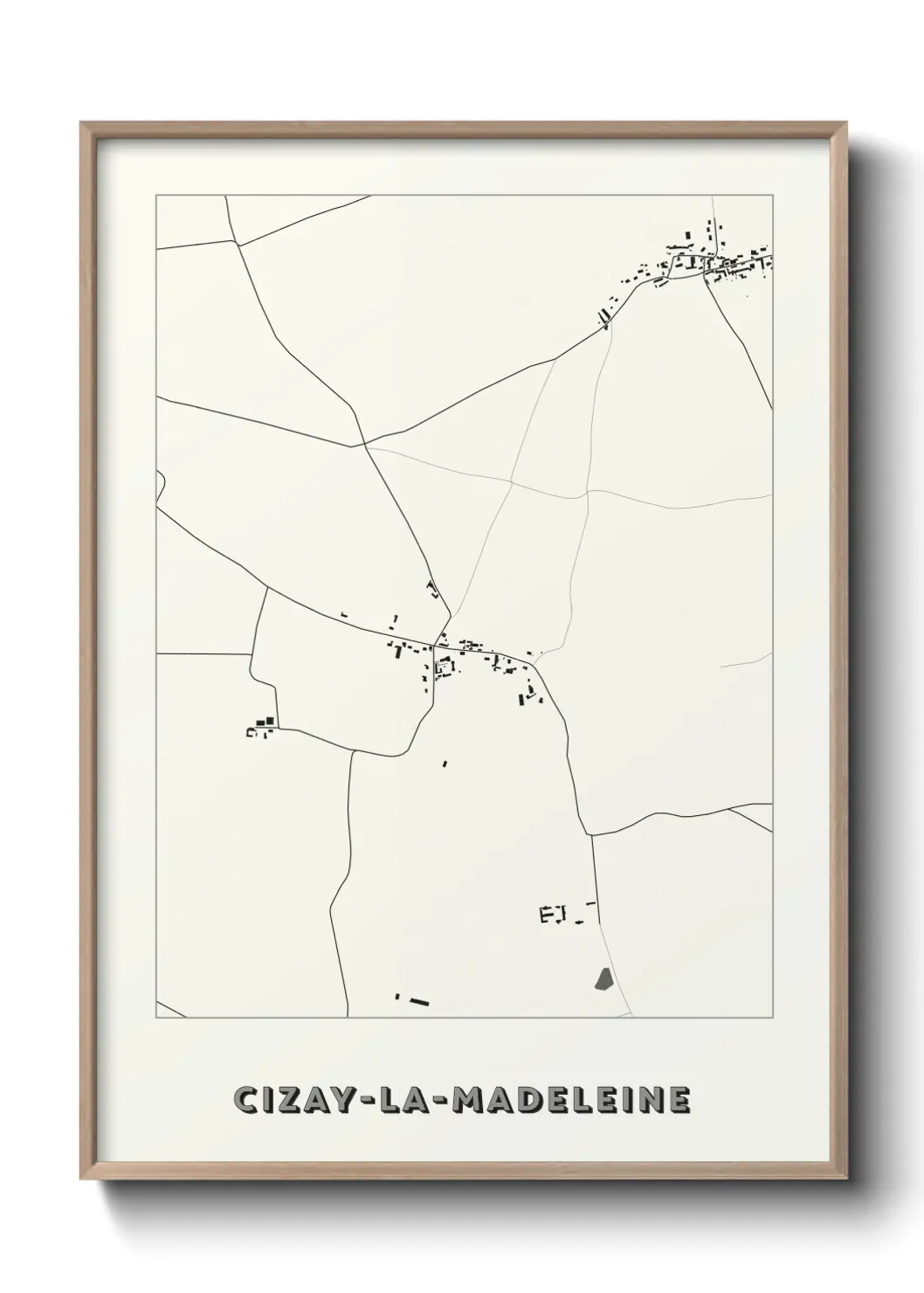 Un poster carte Cizay-la-Madeleine