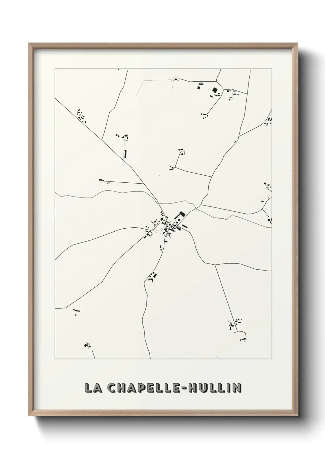 Un poster carte La Chapelle-Hullin