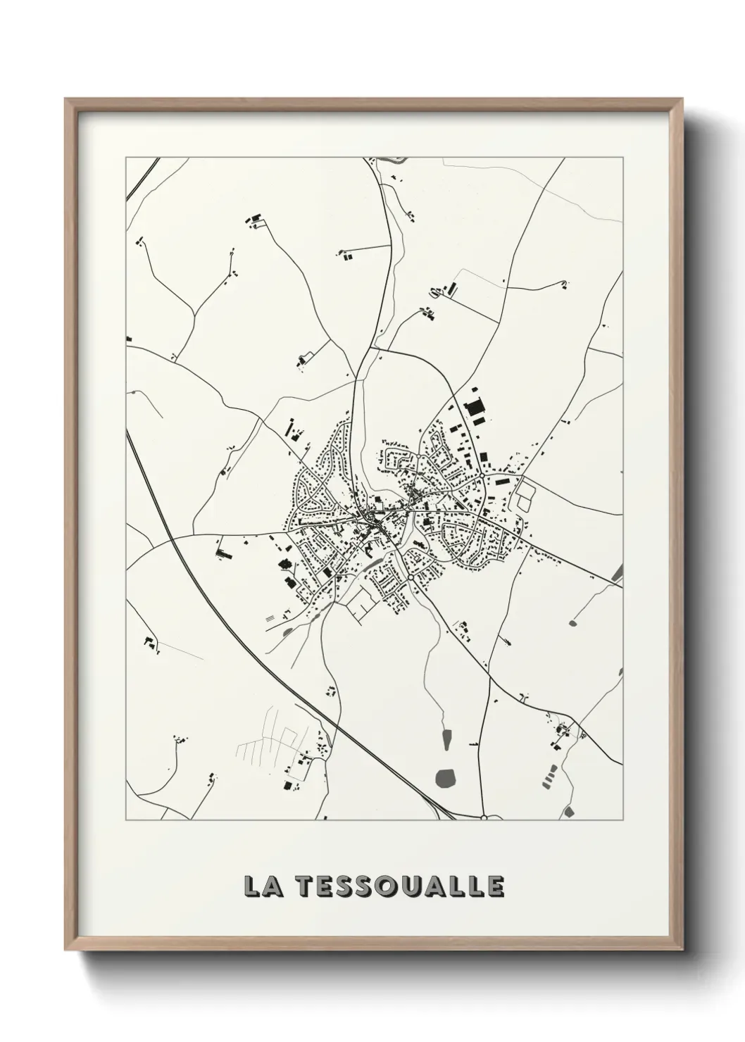Un poster carte La Tessoualle