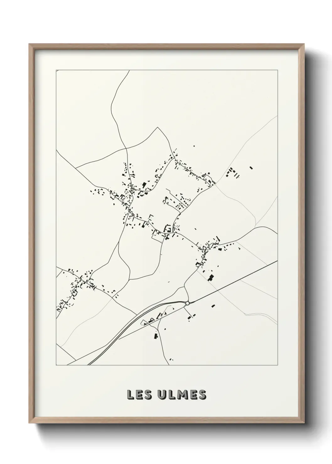 Un poster carte Les Ulmes