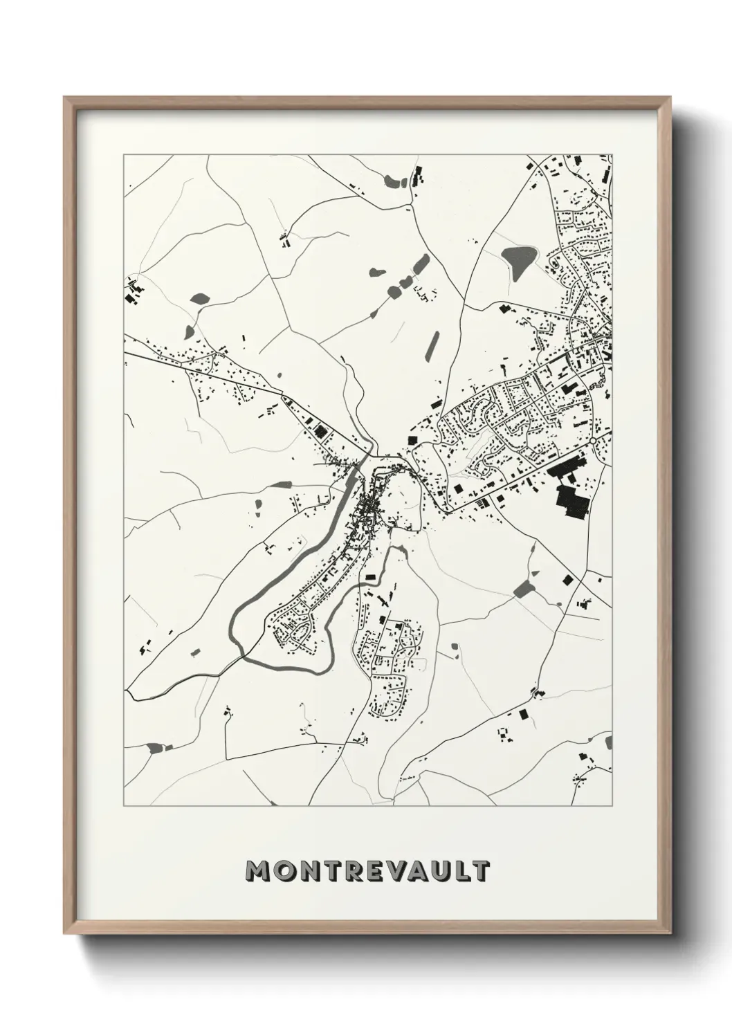 Un poster carte Montrevault