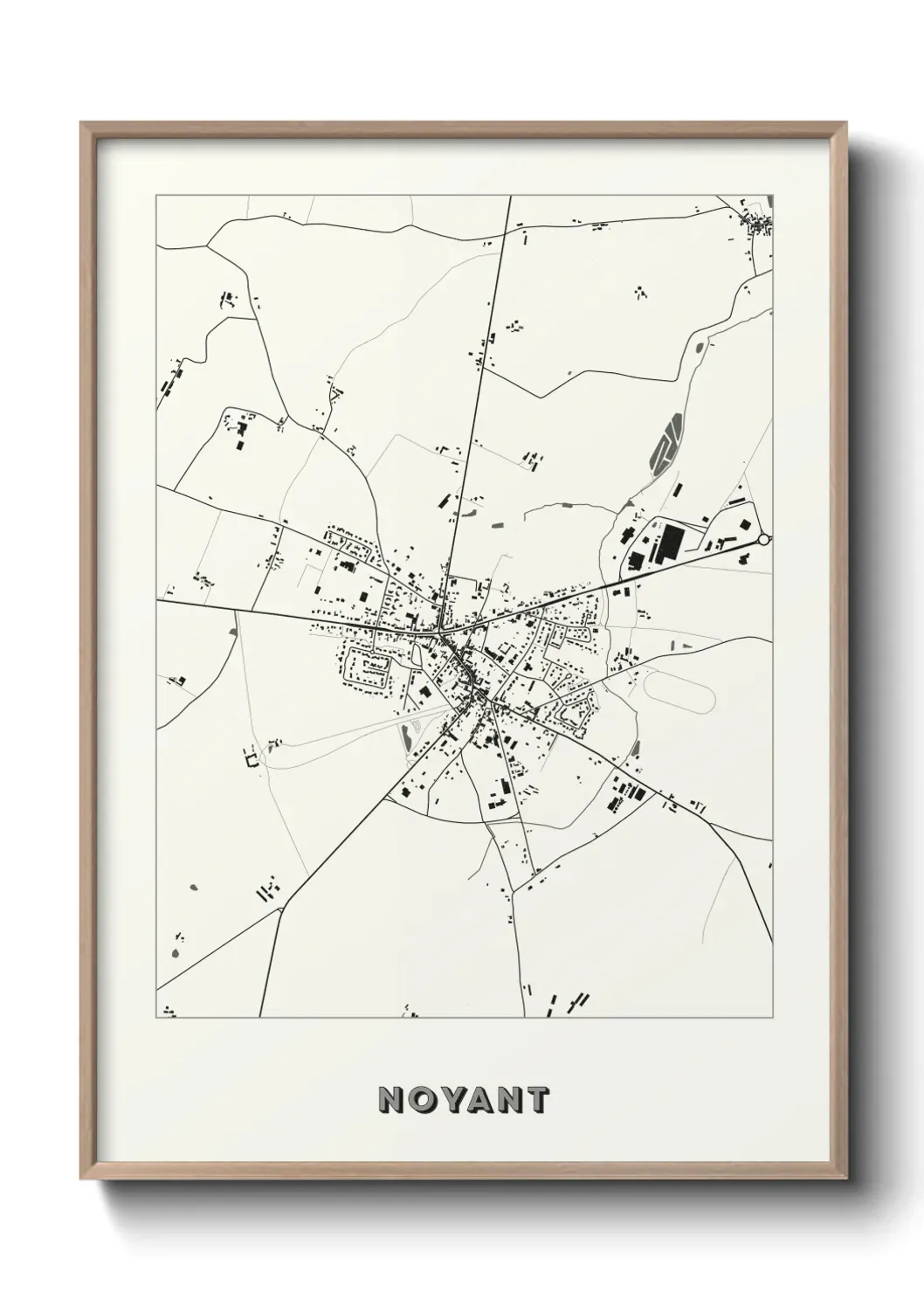 Un poster carte Noyant