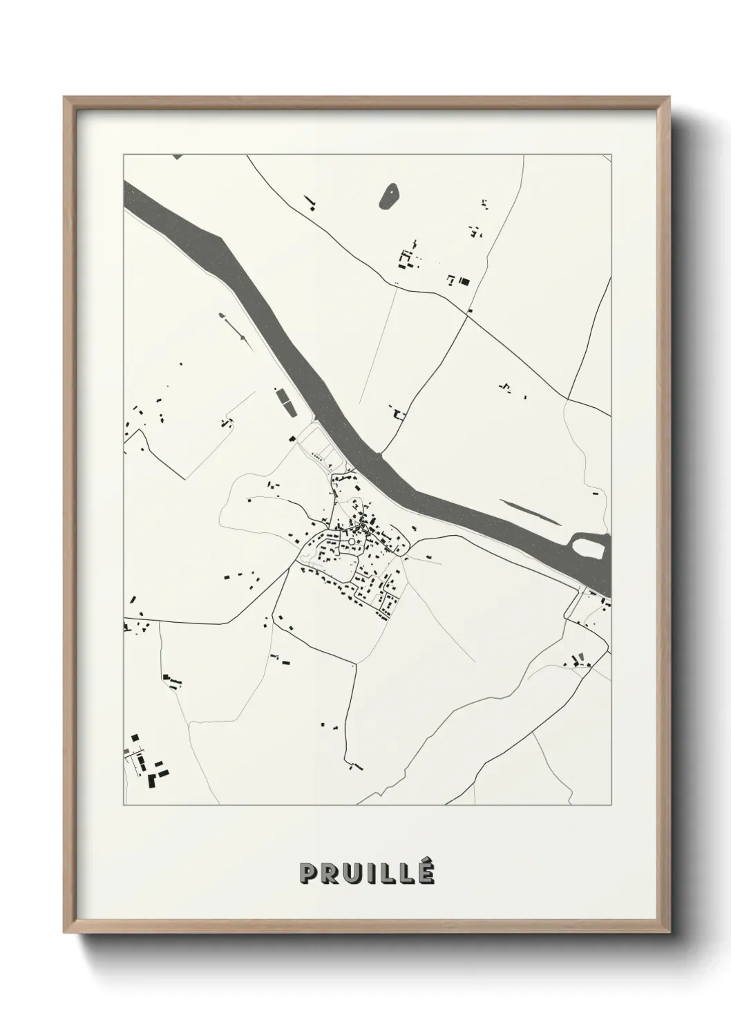 Un poster carte Pruillé
