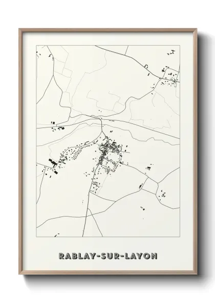 Une affiche de carte sur Rablay-sur-Layon