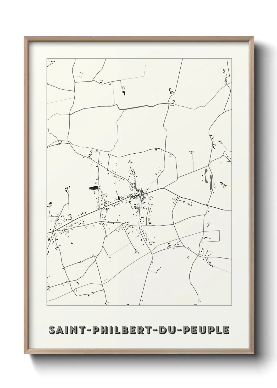 Un poster carte Saint-Philbert-du-Peuple