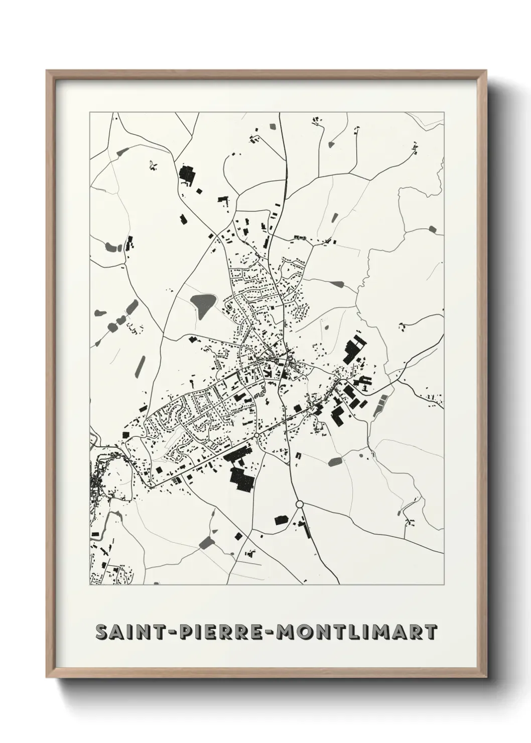 Un poster carte Saint-Pierre-Montlimart