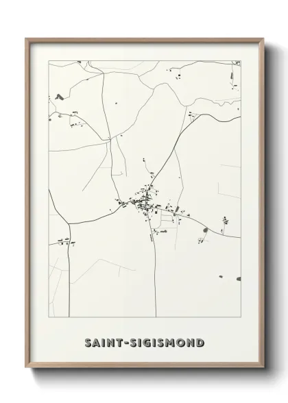 Une affiche de carte sur Saint-Sigismond