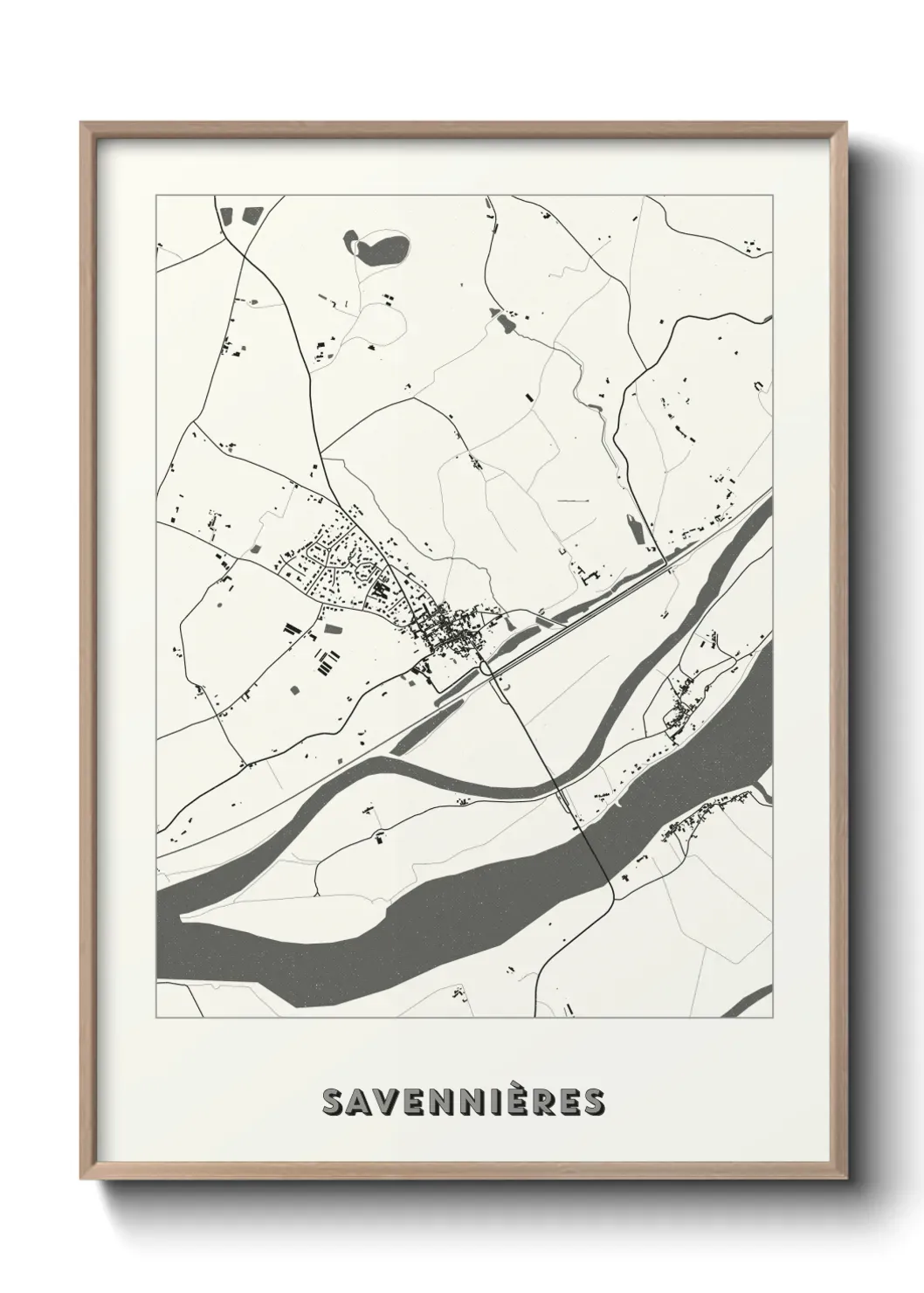 Un poster carte Savennières
