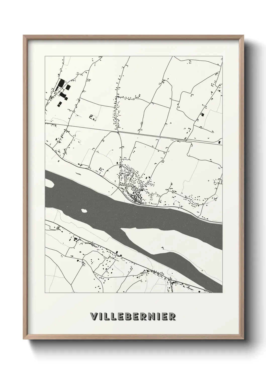 Un poster carte Villebernier