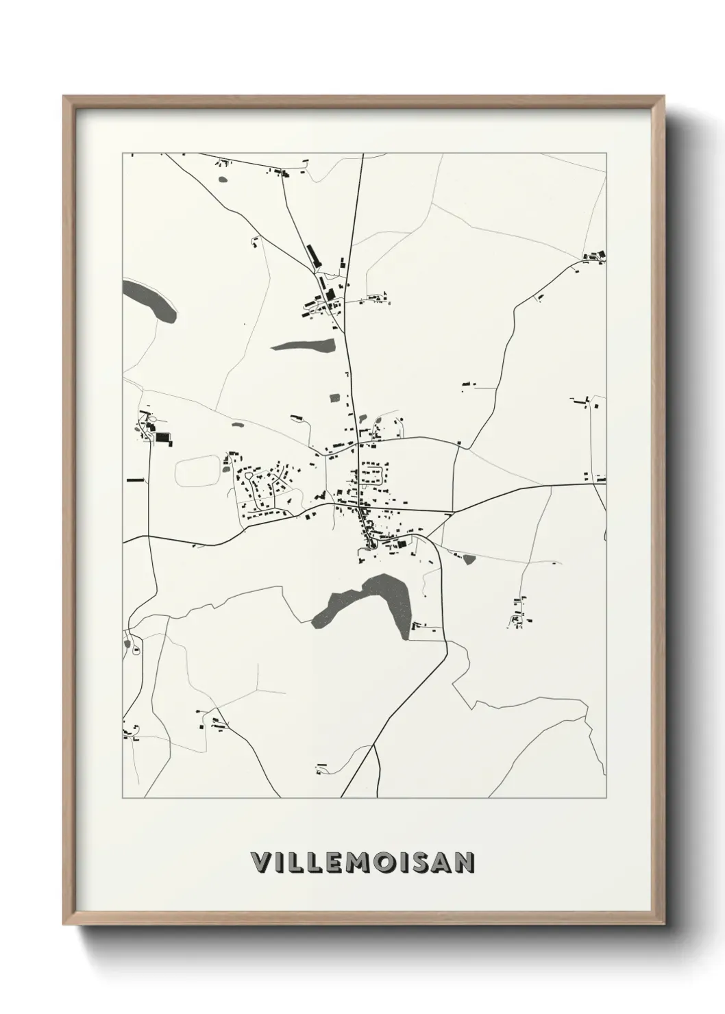 Un poster carte Villemoisan