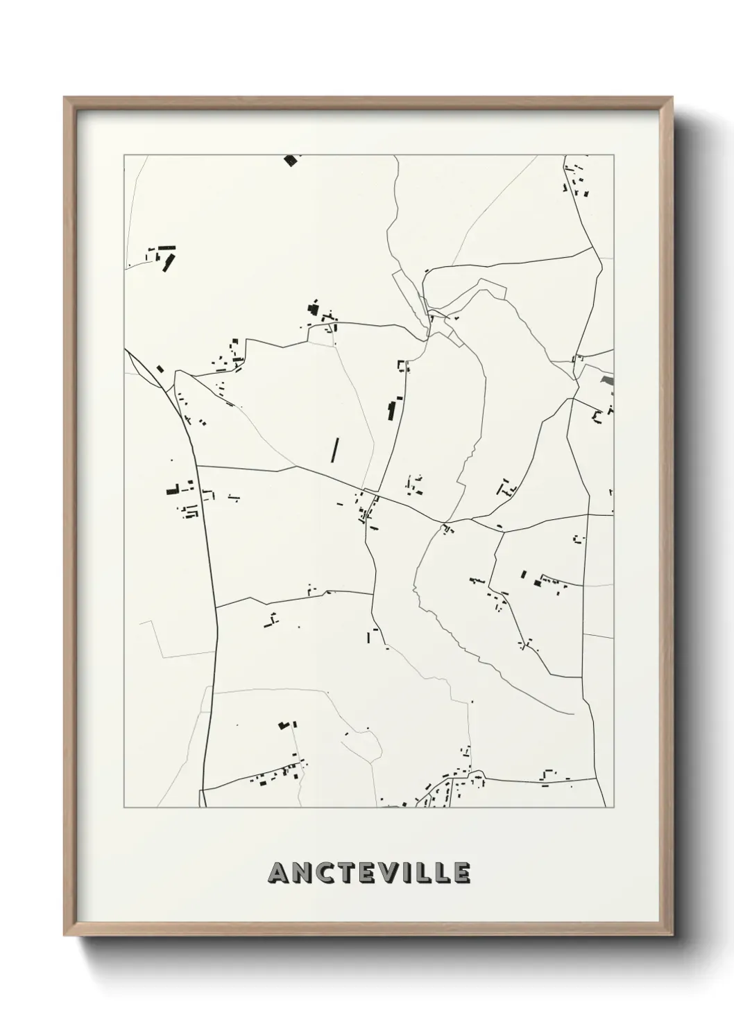 Un poster carte Ancteville