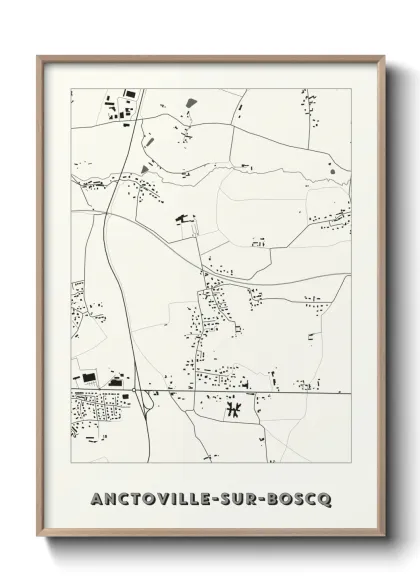 Une affiche de carte sur Anctoville-sur-Boscq