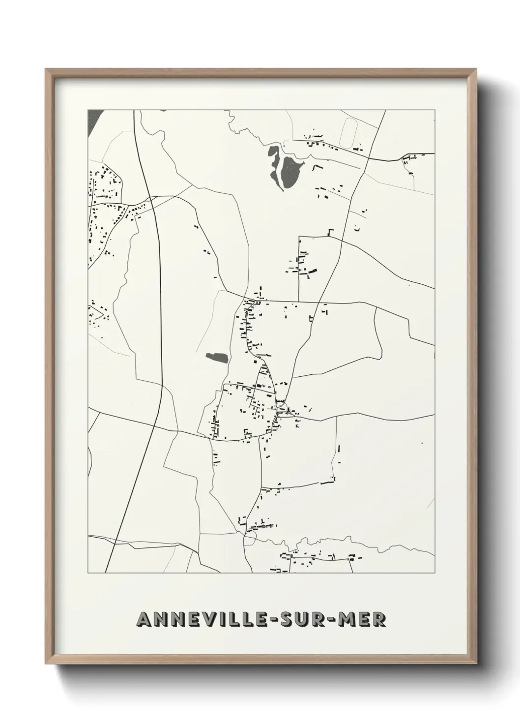 Un poster carte Anneville-sur-Mer