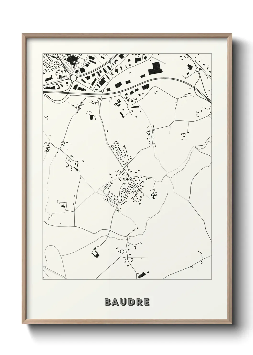 Un poster carte Baudre