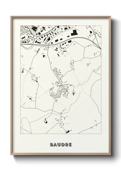 Une affiche de carte sur Baudre