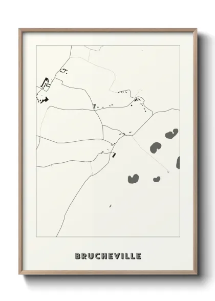 Une affiche de carte sur Brucheville
