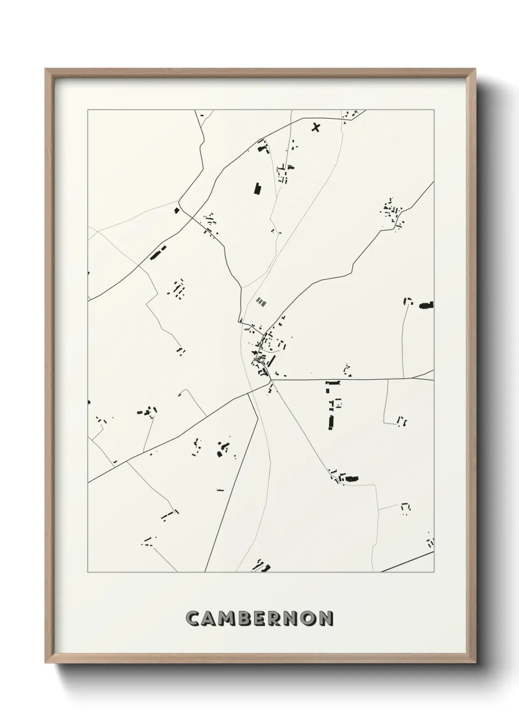 Un poster carte Cambernon