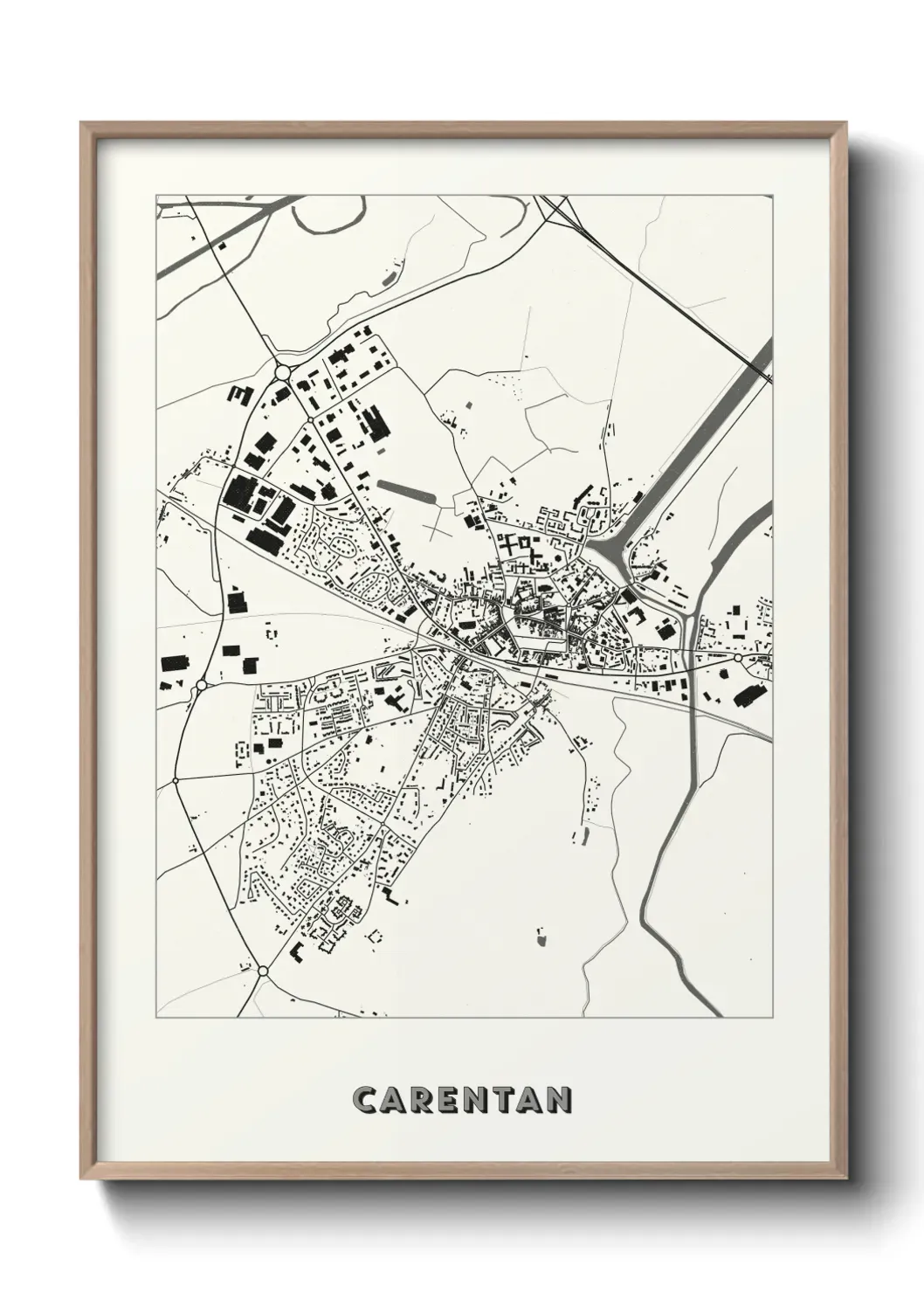 Un poster carte Carentan