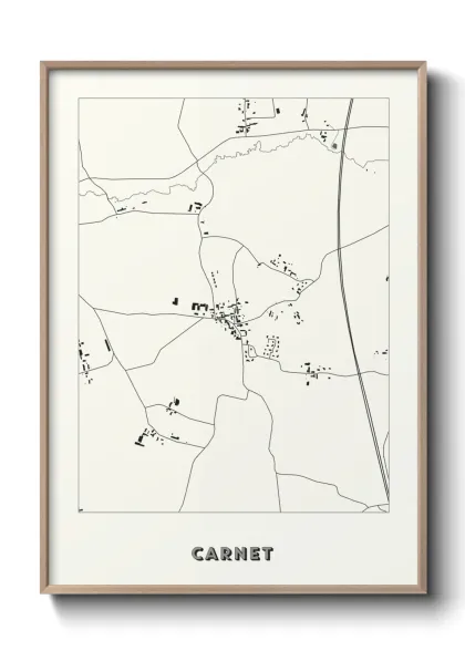 Une affiche de carte sur Carnet