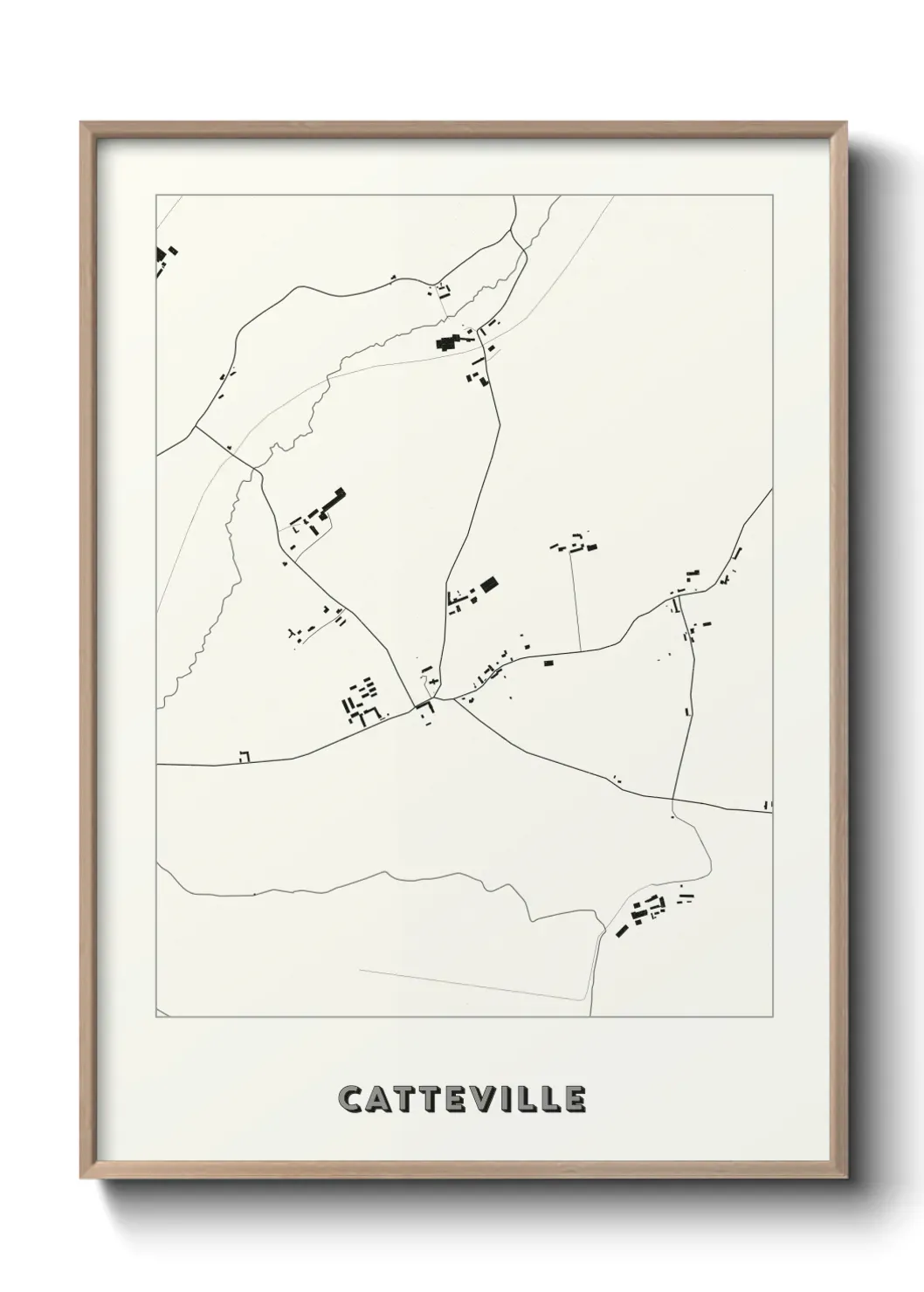 Un poster carte Catteville