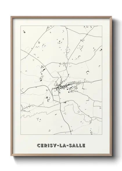 Une affiche de carte sur Cerisy-la-Salle