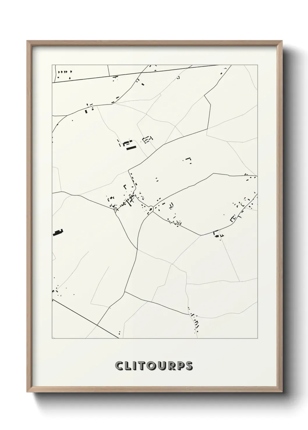 Un poster carte Clitourps