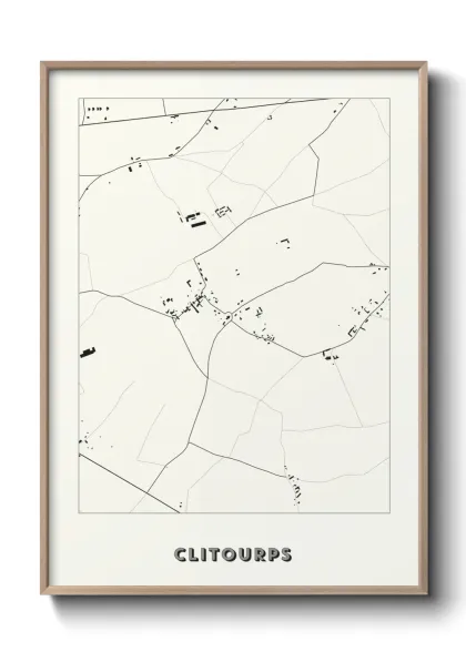 Une affiche de carte sur Clitourps