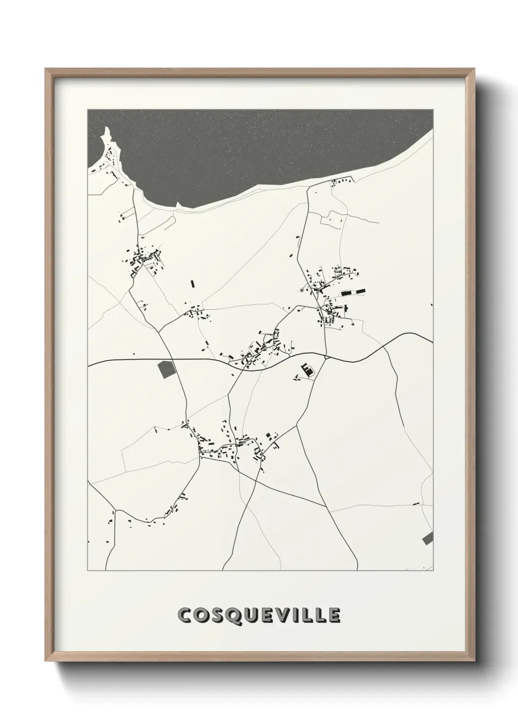 Un poster carte Cosqueville