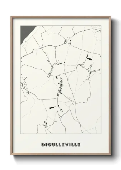 Une affiche de carte sur Digulleville