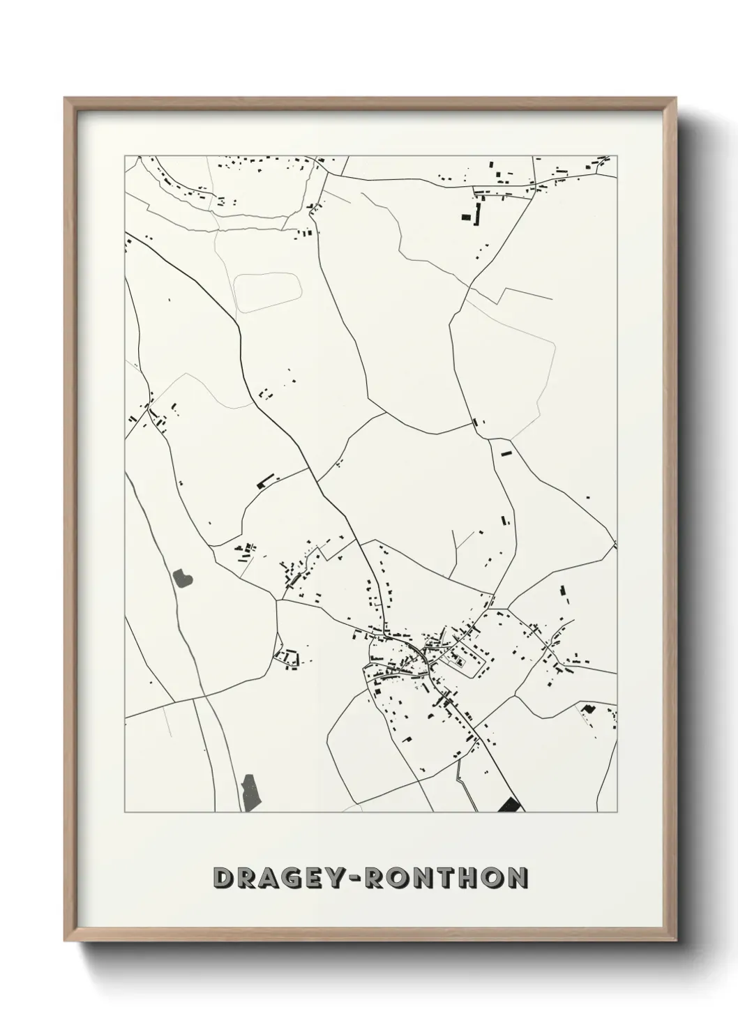 Un poster carte Dragey-Ronthon