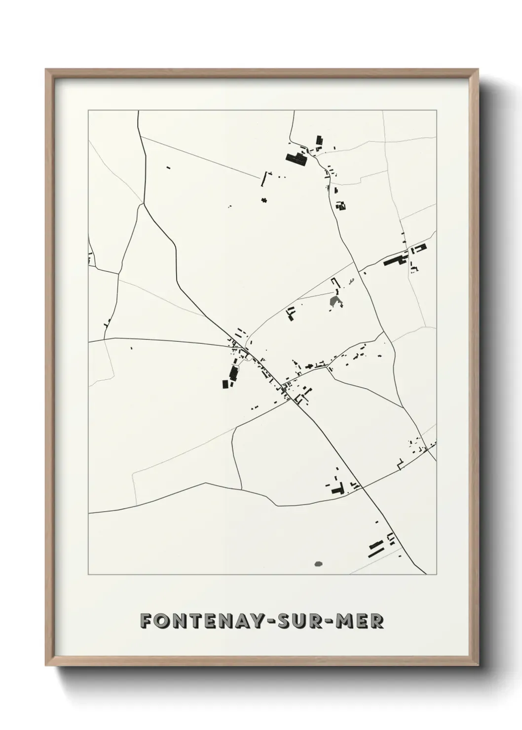 Un poster carte Fontenay-sur-Mer